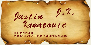 Justin Kamatović vizit kartica